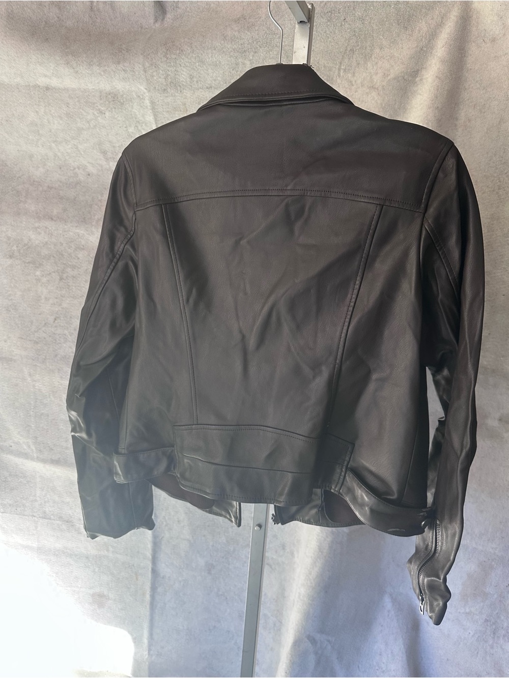Lucky Brand Dark Brown Faux Leather Moto Jacket - Picture 2 of 7